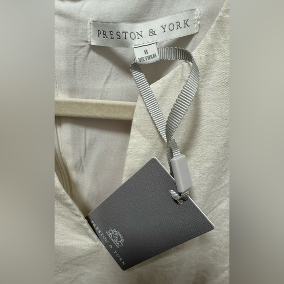 ✨ PRESTON & YORK WHITE LINEN DRESS | SIZE: 8 | NWT ✨ - Picture 9 of 10